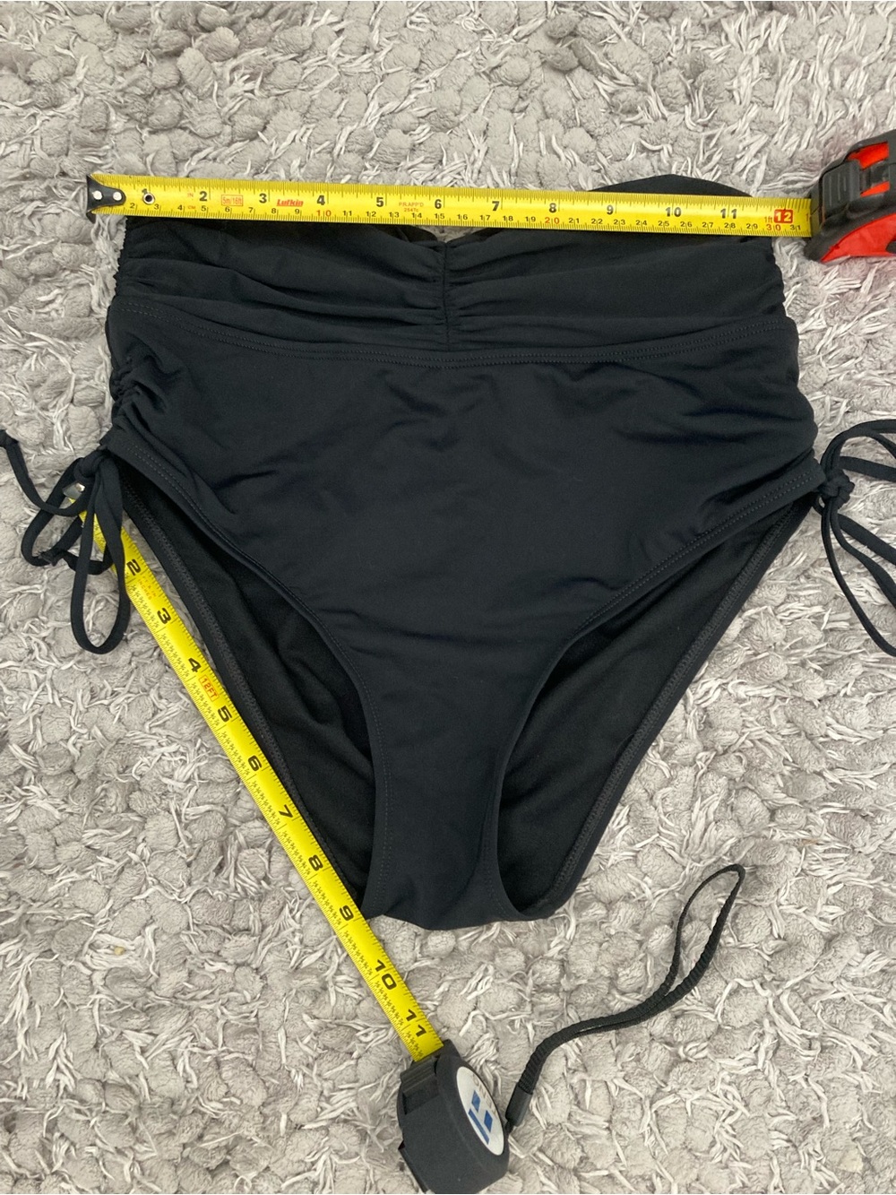 La Vie En Rose Black Ruched Swim bottom